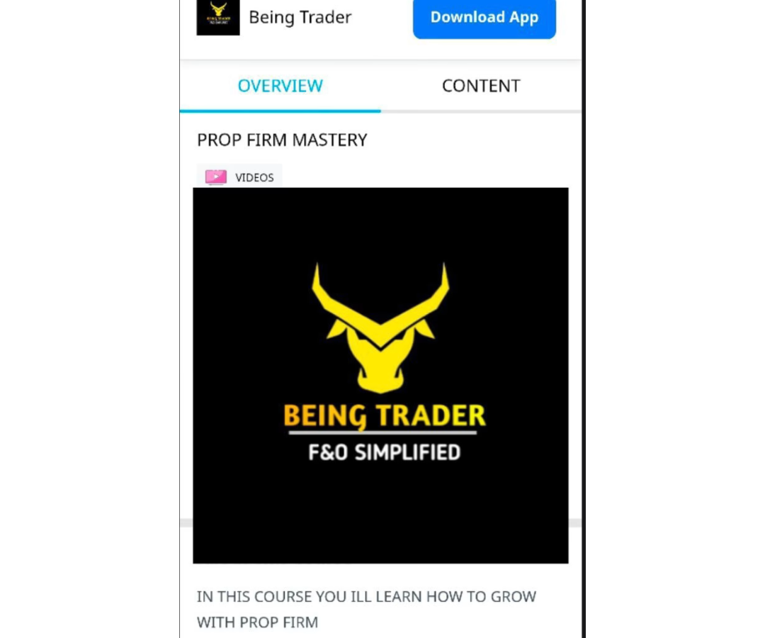 Being Trader Prop Firm Mastery Course