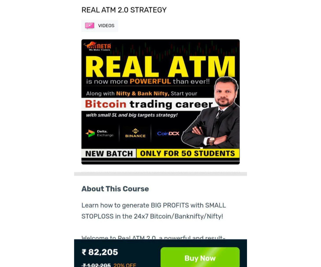 Neta Academy Course Real Atm 2.0 Startegy – We make Trader Premium Course