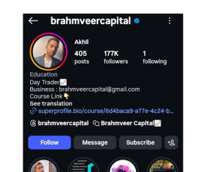 Brahmveer Capital Intraday Stock Trading Course