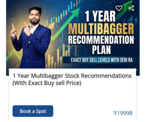 1 Year Mulltibagger Stock Recommendation course BY:-Rochit singh